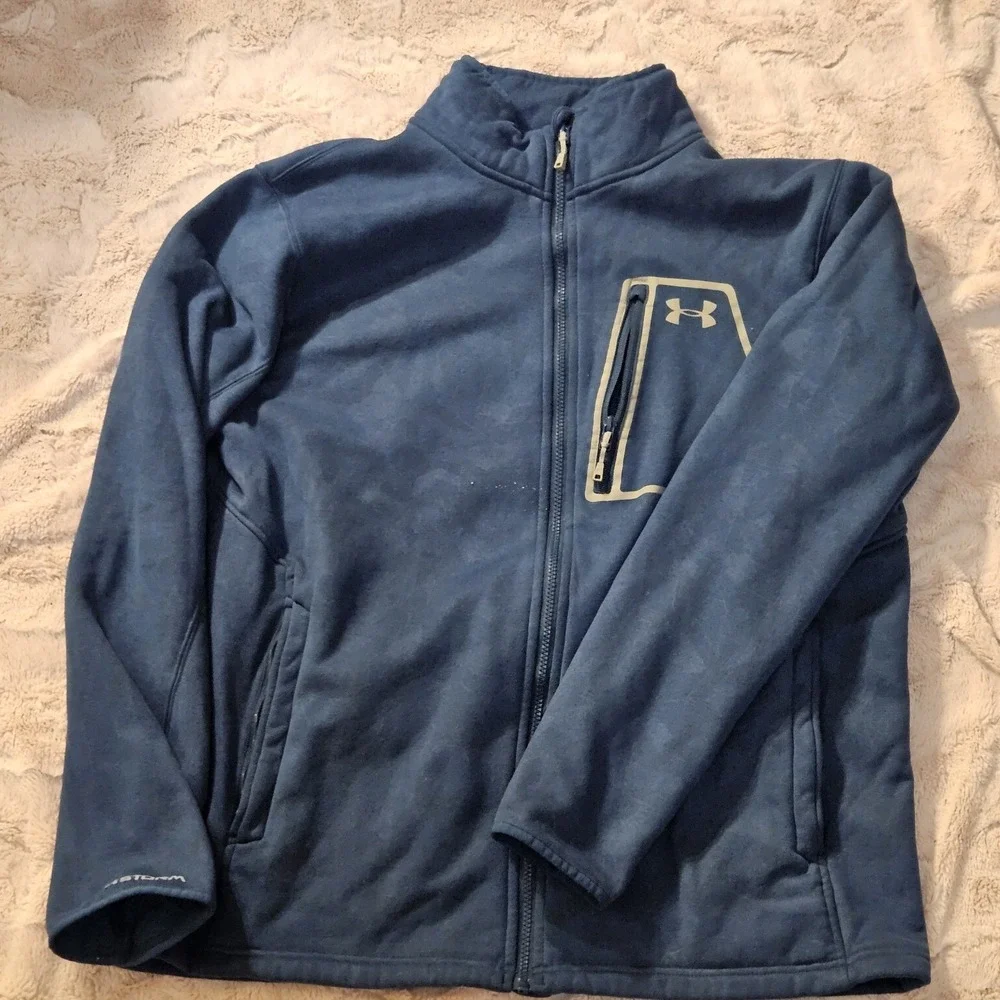 Under Armour UA Storm XXL Blue Fleece Full‎ Zip Coat Jacket